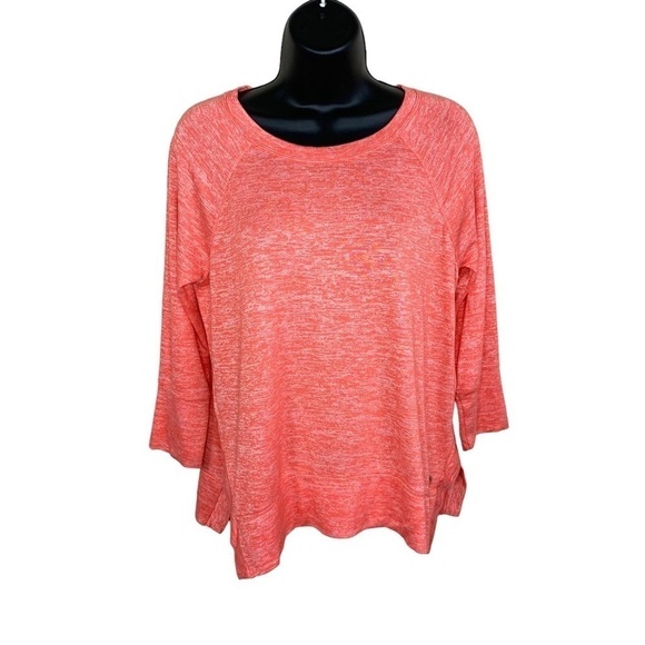 Calvin Klein Performance Orange Sweatshirt Long Sleeve Stretch Athletic Small - Picture 1 of 9
